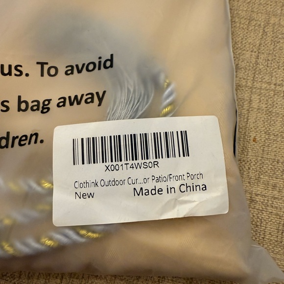 Outdoor Curtain Panel for Patio 50x120inch Beige - Picture 5 of 8